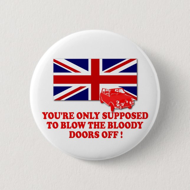 Italian Job 69 Union Jack Michael Caine slogan Button (Front)
