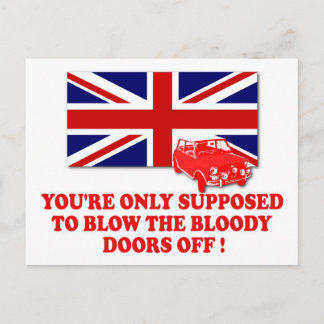Italian Job Union Jack shirts Postcard