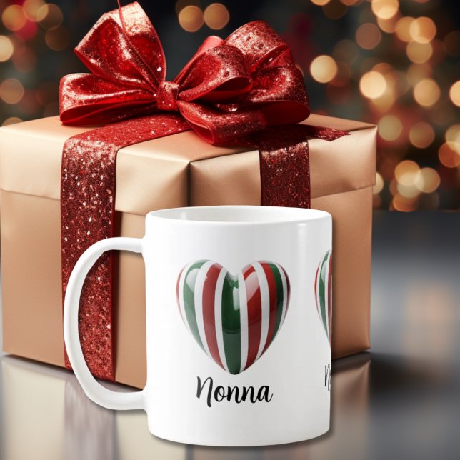 Italian Joy: Customized Flag Heart Mug (Creator Uploaded)