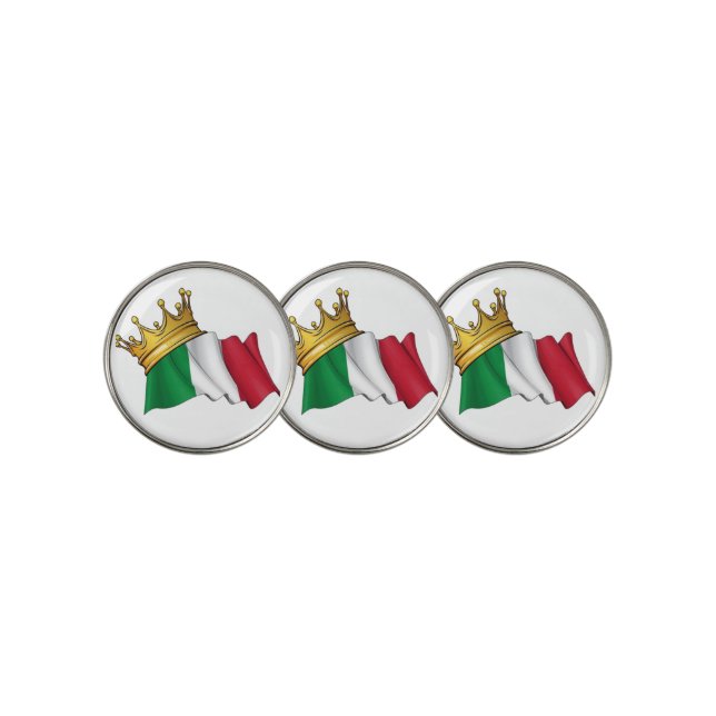 Italian King/Queen Golf Ball Marker (3 Up)