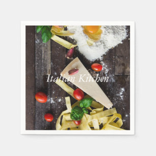 Italian Kitchen Food Personalize Text Napkins
