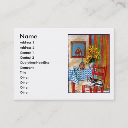 ITALIAN KITCHEN IN FLORENCE BUSINESS CARD