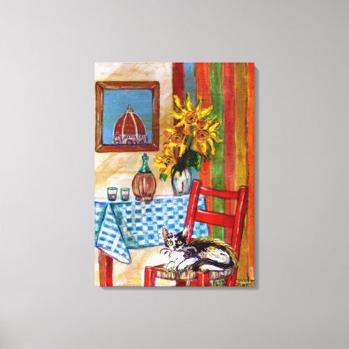 ITALIAN KITCHEN IN FLORENCE CANVAS PRINT