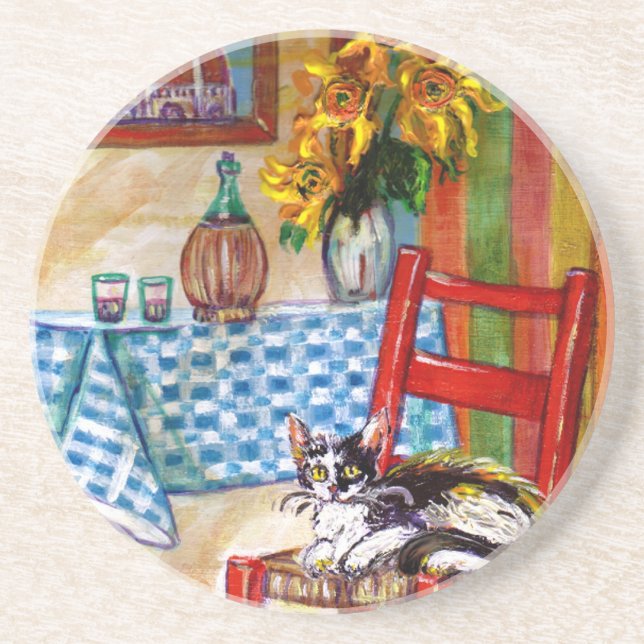 ITALIAN KITCHEN IN FLORENCE DRINK COASTER (Front)