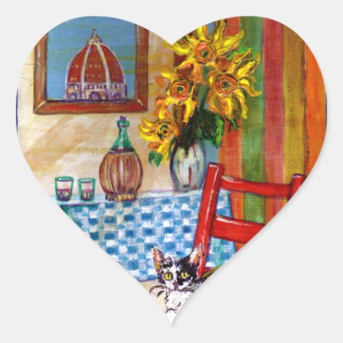 ITALIAN KITCHEN IN FLORENCE heart Heart Sticker