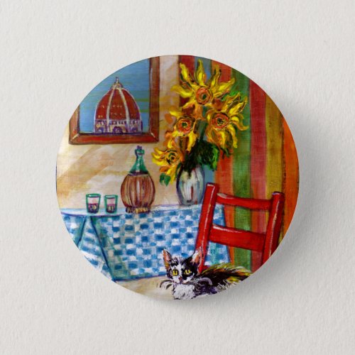 ITALIAN KITCHEN IN FLORENCE PINBACK BUTTON