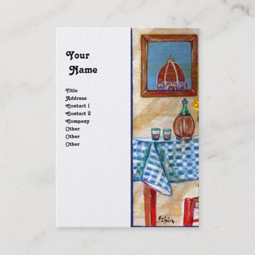 ITALIAN KITCHEN IN FLORENCEwhite pearl Business Card