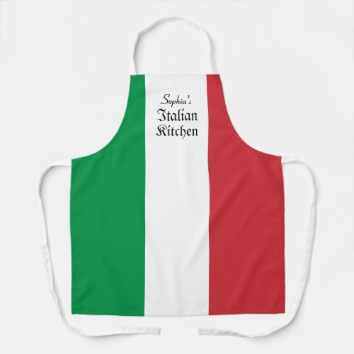 Italian Kitchen or Restaurant with Name Apron