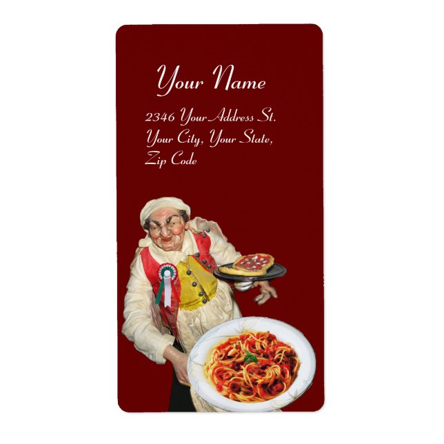 ITALIAN KITCHEN red green white Label (Front)