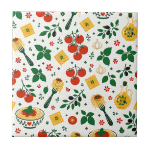 Italian Kitchen   Rustic Tomato & Pasta Ceramic Tile