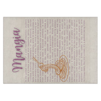 Italian Kitchen Wall Art | “Mangia” Food Quote Cutting Board
