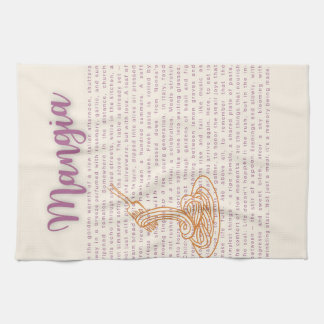 Italian Kitchen Wall Art | “Mangia” Food Quote Kitchen Towel