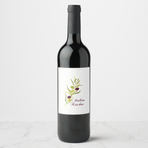 Italian Kitchen Wine Label