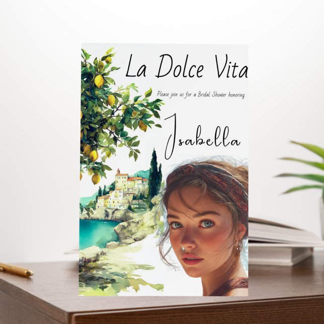 Italian La Dolce Vita Bridal Shower Foam Board (In Situ (Office))