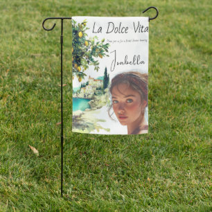 Italian La Dolce Vita Bridal Shower Garden Flag