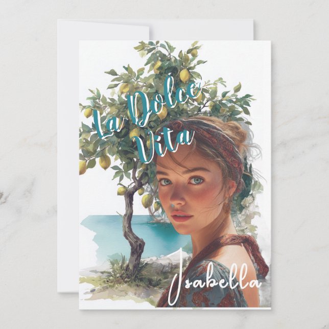Italian La Dolce Vita Bridal Shower Invitation (Front)