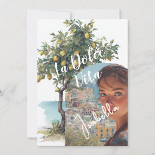 Italian La Dolce Vita Bridal Shower Invitation