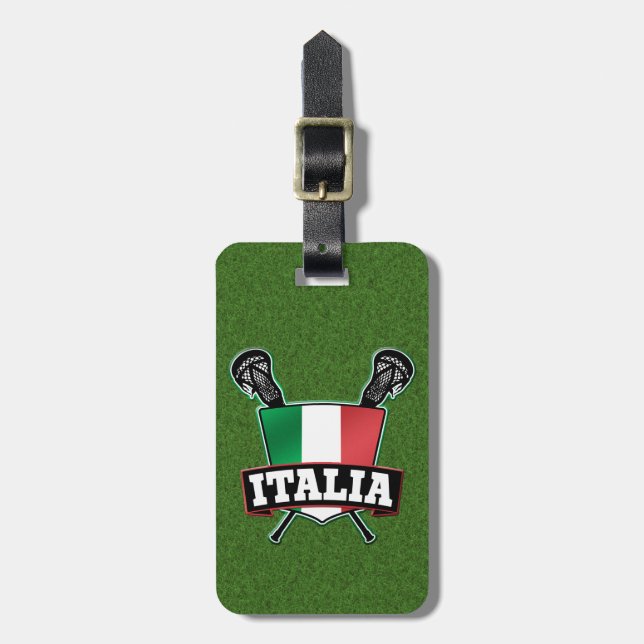Italian Lacrosse Luggage Tag Template (Front Vertical)
