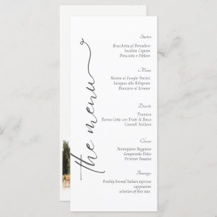 Italian Lake Como Italy Wedding Menu