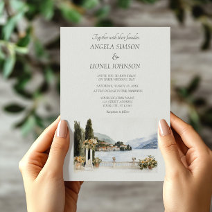 Italian Lake Como Wedding Invitation