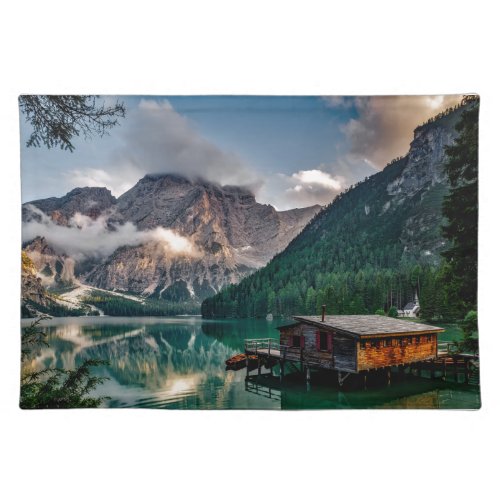 Italian Lake_Side Mountain Cabin Placemat