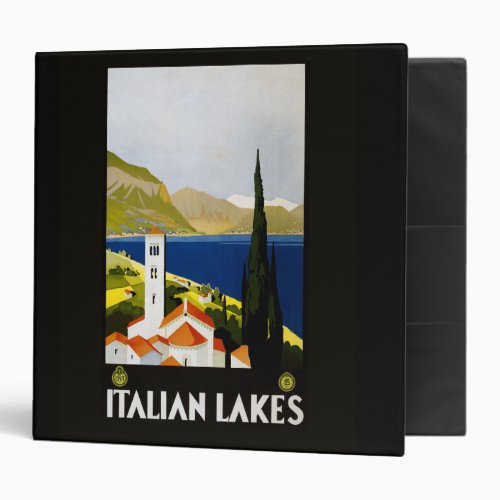 Italian Lakes Vintage Travel Italy Binder