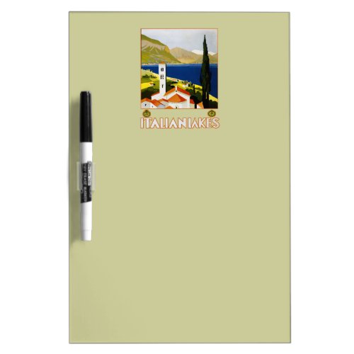 Italian Lakes Vintage Travel Italy Dry Erase Board