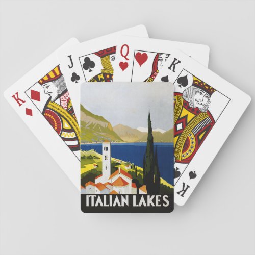 Italian Lakes Vintage Travel Italy Poker Cards