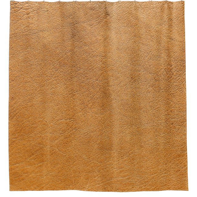 Italian Lambskin Leather: Vintage Texture Shower Curtain (Front)