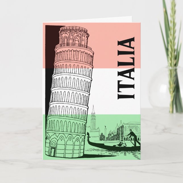 Italian Landmark Greeting Card - Personalized (Front)