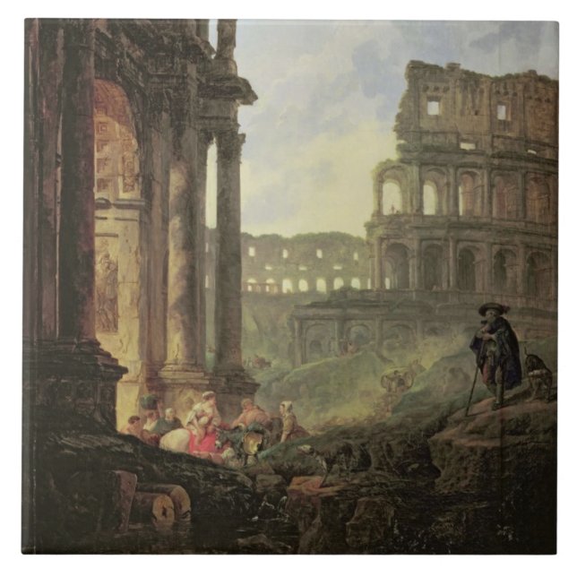 Italian landscape ceramic tile (Front)