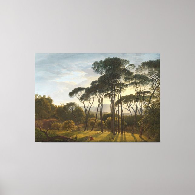 Italian Landscape with Umbrella Pines, Hendrik Canvas Print (Front)
