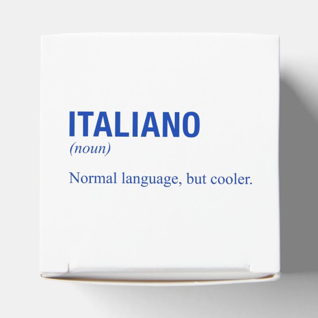 ITALIAN Language Favor Boxes (Top)