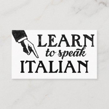 Italian Language Lessons Business Cards by NeatBusinessCards at Zazzle