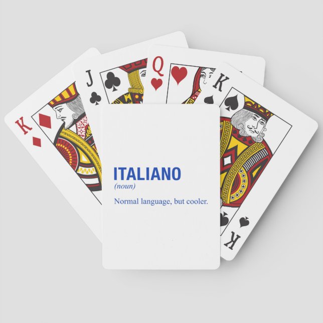 ITALIAN Language Poker Cards (Back)