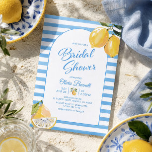 Italian Lemon Amalfi Coast Bridal Shower Invitation