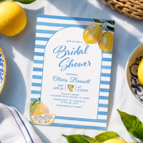 Italian Lemon Amalfi Coast Bridal Shower Invitation