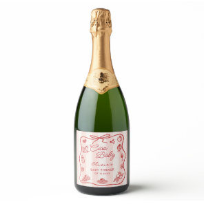 Italian Lemon Baby Shower Wine Label