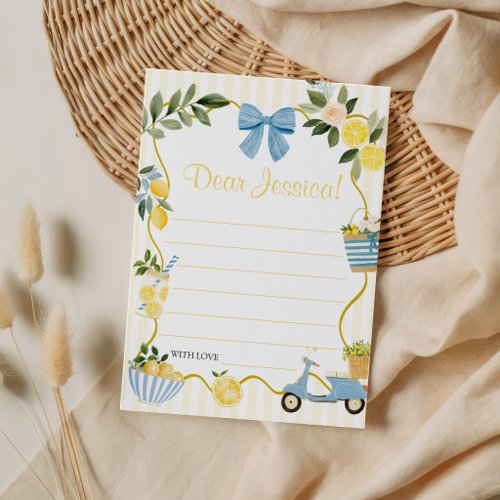Italian Lemon Birthday Time Capsule Card