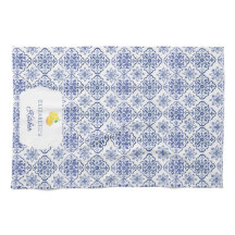 Italian Lemon Blue Tile Personalized Mediterranean