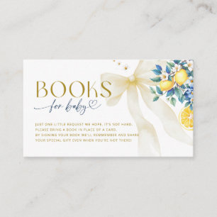 Italian Lemon Blue Tile Sweetie Books for Baby Enclosure Card