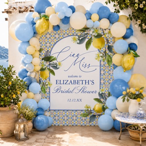 Italian Lemon Bridal Shower Backdrop