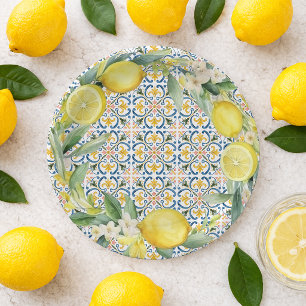 Italian Lemon Bridal Shower  Paper Plates