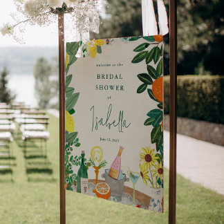 Italian Lemon Bridal Shower Party Welcome Foam Board