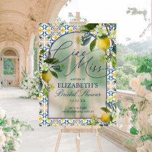 Italian Lemon Bridal Shower Welcome Sign
