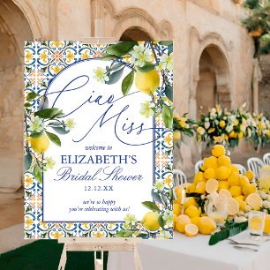 Italian Lemon Bridal Shower Welcome Sign