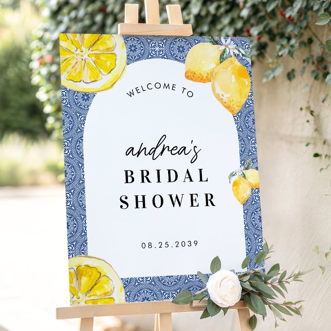 Italian lemon Floral Bridal Shower Welcome Sign (Creator Uploaded)