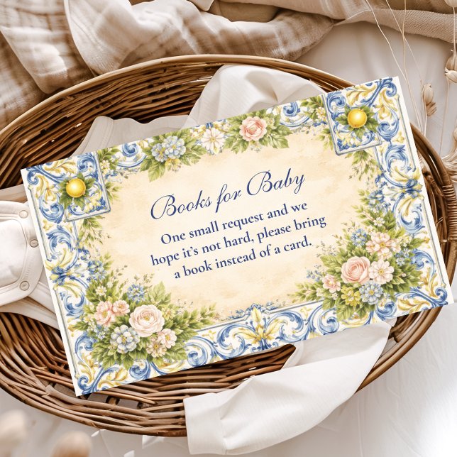 Italian Lemon Floral Frame Books for Baby Enclosure Card (Creator Uploaded)