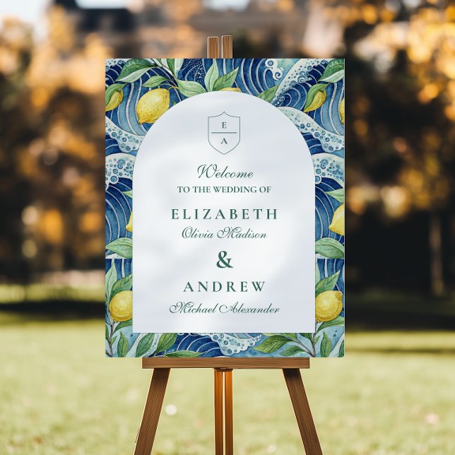 Italian Lemon Garden Wedding Foam Board (Creator Uploaded)