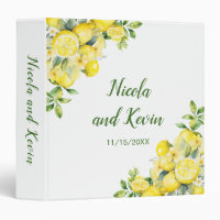 Italian Lemon Greenery Frame Wedding Photo Album